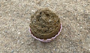 砂でつくったカップケーキ